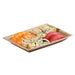 Assiette rectangulaire angles droits en palmier 24 cm x 16 cm x 3 cm - 6 unités