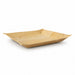 Assiette carrée en palmier à angles droits - 27 cm x 27 cm x 3 cm - 6 unités