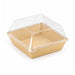 Couvercle PET transparent "Scandinavie" 11 cm x 11 cm x 4 cm - Compatible avec 210BBA1111, 210BBA1112 - 100 unités