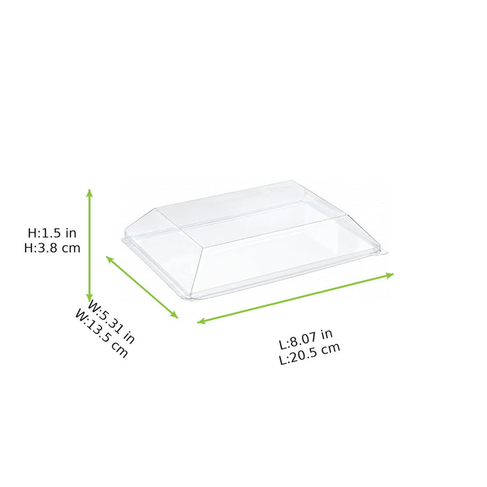 Couvercle PET transparent "Scandinavie" 20,5 cm x 13,5 cm x 3,8 cm - Compatible avec 210BBA2012 - 100 unités