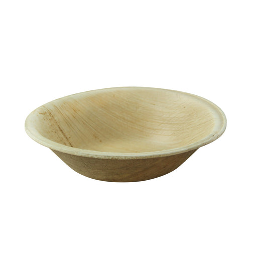 Bol rond en palmier 200 ml - Ø 12 cm - H 2,5 cm - 25 unités