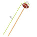 Pique bambou décor football - 12 cm - 100 unités
