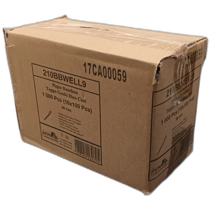 Pique steak bambou "Teppo Gushi" Well (bien cuit) - 9 cm - 100 unités