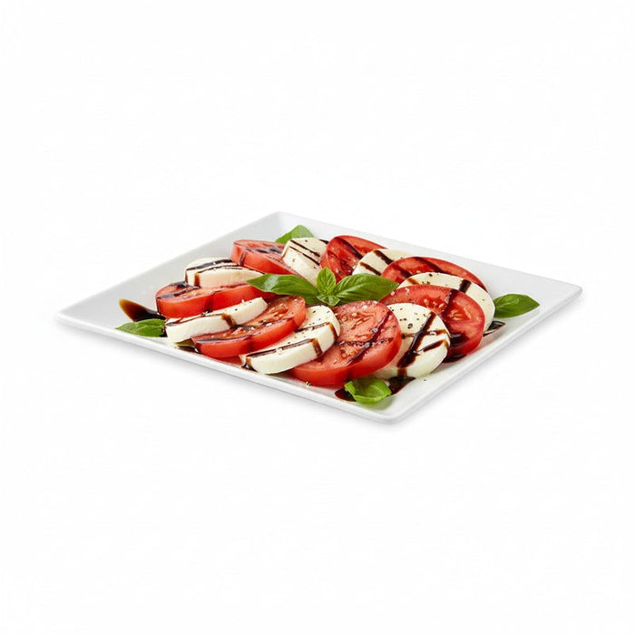 Assiette carrée blanche en pulpe "BioNChic" 16 cm x 16 cm - 100 unités