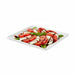 Assiette carrée blanche en pulpe "BioNChic" 16 cm x 16 cm - 100 unités