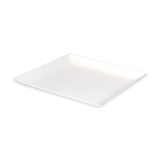 Assiette carrée blanche en pulpe "BioNChic" 16 cm x 16 cm - 100 unités