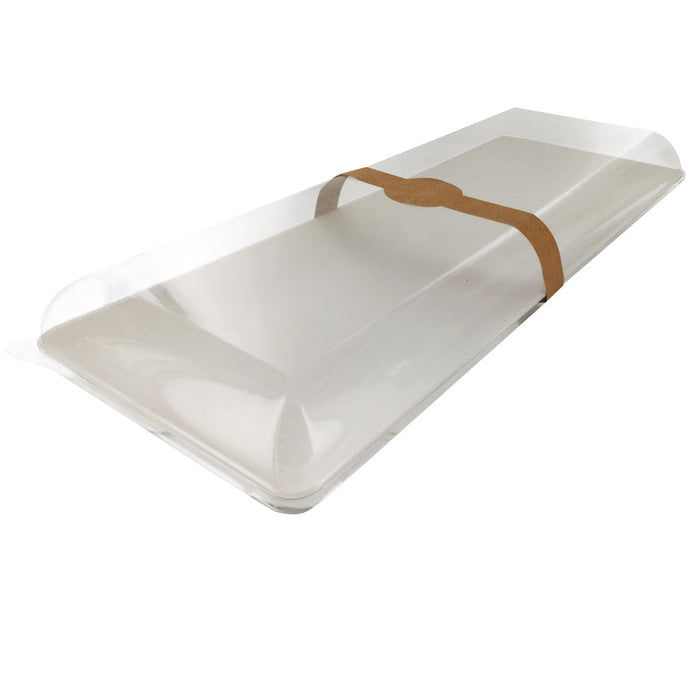 Couvercle PET transparent "BioNChic" 40,4 cm x 15,7 cm x 3,3 cm - Compatible avec 210BCHIC3915, 210BCHIC3915F - 50 unités