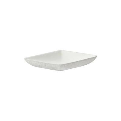 Assiette carrée blanche en pulpe "BioNChic" - 6,5 cm x 6,5 cm - 300 unités