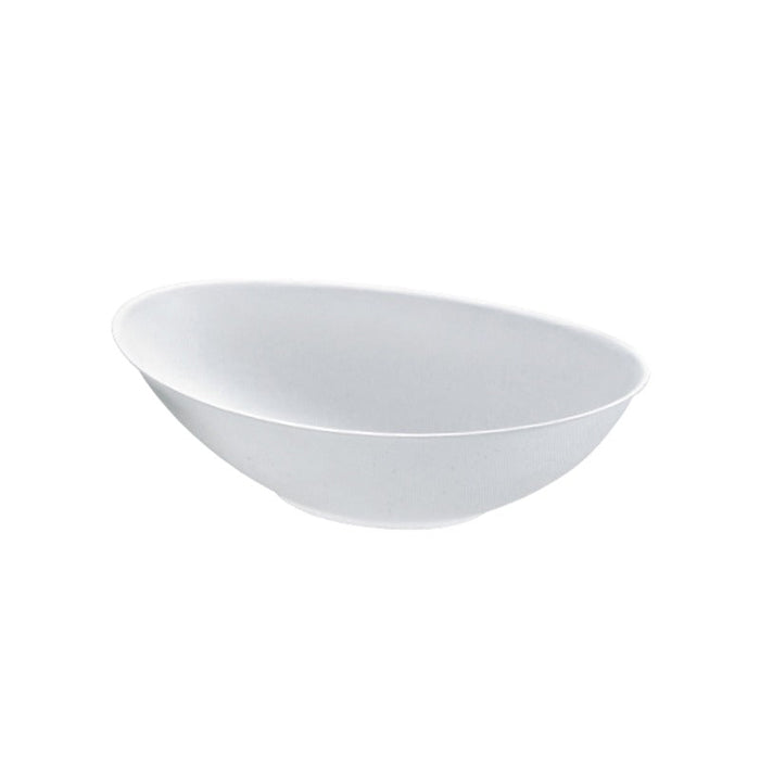 Bol ovale blanc en pulpe "BioNChic" 750 ml 22,5 cm x 13,5 cm x 5,5 cm - 125 unités