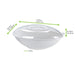 Couvercle PET transparent "BioNChic" 24 cm x 15 cm x 4,3 cm - Compatible avec 210BCHIC1000, 210BCHIC1000BR, 210BCHIC1000BRF - 250 unités