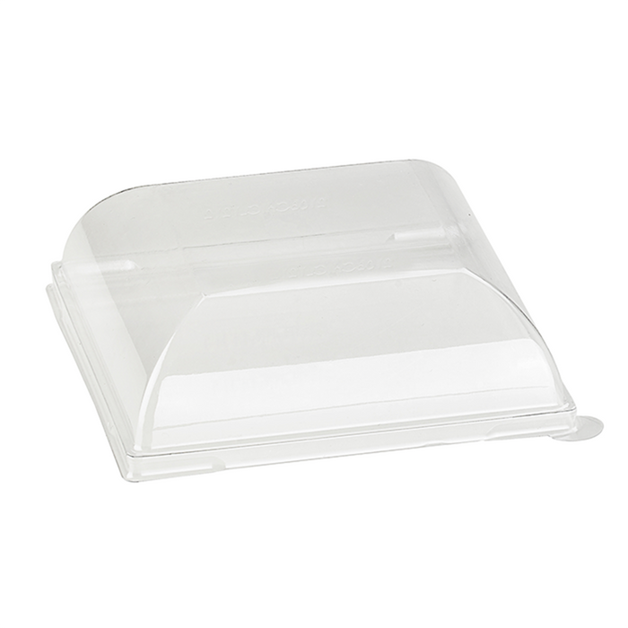 Couvercle PET transparent "BioNChic" 11,2 cm x 11,2 cm x 3,6 cm - Compatible avec 210BCHIC1111, 210BCHIC1111F - 100 unités