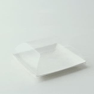 Couvercle PET transparent "BioNChic" 11,2 cm x 11,2 cm x 3,6 cm - Compatible avec 210BCHIC1111, 210BCHIC1111F - 100 unités