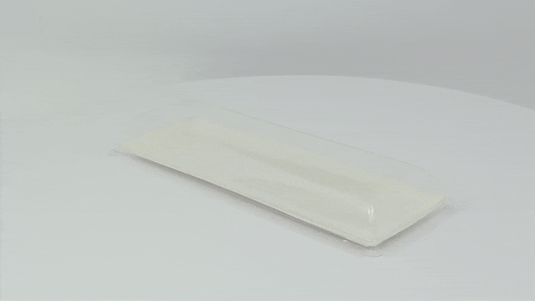 Couvercle PET transparent "BioNChic" 27,5 cm x 9 cm x 3 cm - Compatible avec 210BCHIC279, 210BCHIC279F - 100 unités