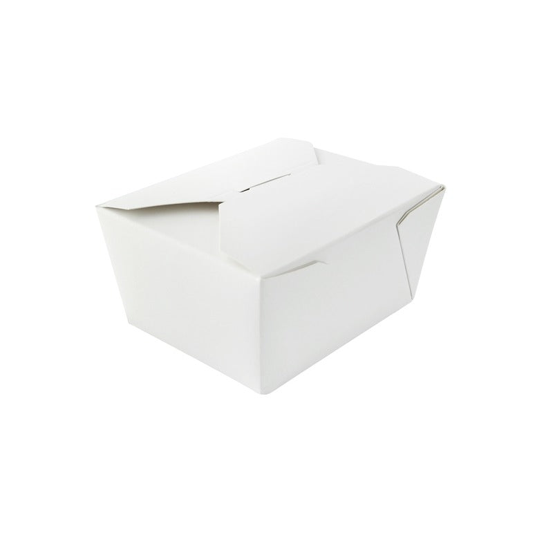 White cardboard meal box - 650 ml - 13 cm x 10.5 cm x 6.5 cm - 450 pcs ...