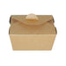 Boîte repas carton kraft laminé 750 ml 13 cm x 10,5 cm x 6,5 cm - 25 unités