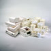 Boîte repas carton blanc - 750 ml - 13 cm x 10,5 cm x 6,5 cm - 25 unités