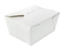 Boîte repas carton blanc - 750 ml - 13 cm x 10,5 cm x 6,5 cm - 25 unités