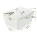 Boîte repas carton blanc - 750 ml - 13 cm x 10,5 cm x 6,5 cm - 25 unités