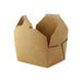 Boîte repas carton kraft laminé PE 1300 ml 21,5 cm x 16 cm x 5 cm - 50 unités