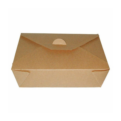 Boîte repas carton kraft laminé 1450 ml 21,7 cm x 16 cm x 5 cm - 25 unités