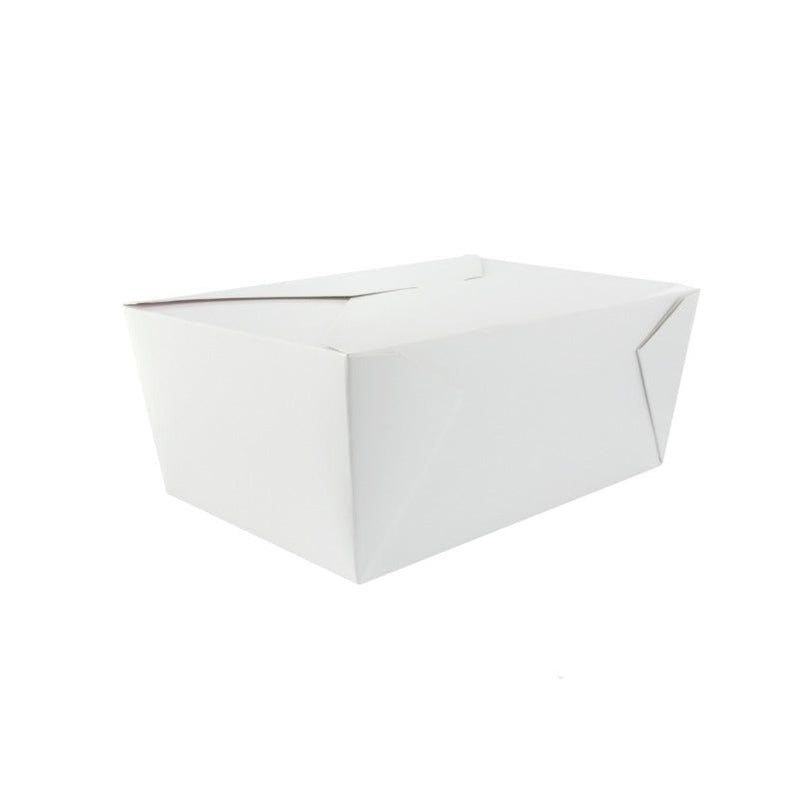 White cardboard meal box - 2000 ml - 21.5 cm x 16 cm x 6.5 cm - 200 pc ...