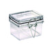 Bocal PS transparent rectangulaire 100 ml 5,1 cm x 6,9 cm x 5,3 cm - 12 unités