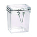 Bocal PS transparent rectangulaire 180 ml 5,1 cm x 6,9 cm x 8,6 cm - 12 unités