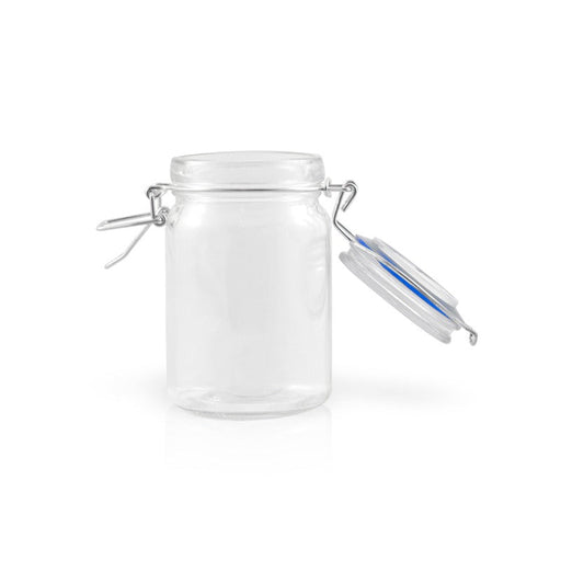 Mini bocal en verre avec joint silicone bleu foncé 200 ml - Ø 5,88 cm - H 12 cm - 12 unités