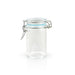 Mini bocal en verre avec joint silicone bleu clair 65 ml - Ø 4,5 cm - H 8,3 cm - 12 unités