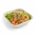 Barquette scellable pulpe rectangulaire brune laminée PLA 800 ml 16,3 cm x 16,3 cm x 4 cm - 50 unités