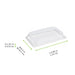 Couvercle PET transparent 23 cm x 16,5 cm x 4,6 cm - Compatible avec 210BPU22CBR - 50 unités