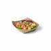 Brown greaseproof kraft cardboard boat tray with PE coating - 100 ml - 12 cm x 8.8 cm x 3 cm - 1000 pcs