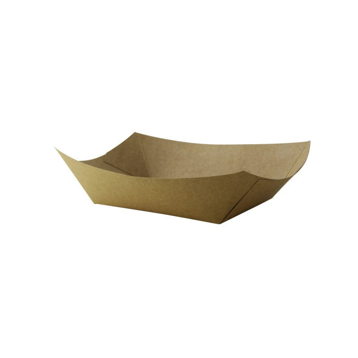 Barquette kraft ingraissable avec PE 800 ml 21,5 cm x 15 cm x 5 cm - 250 unités