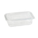 Barquette plastique PET rectangulaire transparente avec couvercle attaché 1000 ml 19,5 cm x 13 cm x 6,5 cm - 50 unités