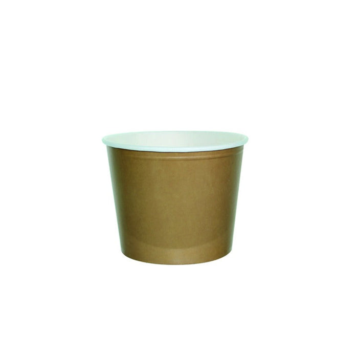 Bucket carton géant kraft 3990 ml - Ø 21,6 cm - H 16,6 cm - 25 unités