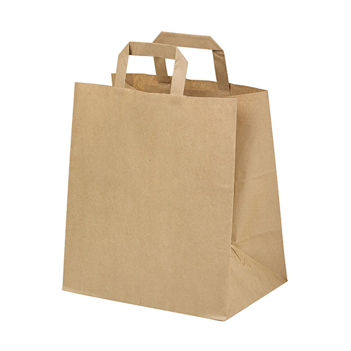 Sac cabas papier kraft brun - 26 cm x 14 cm x 32 cm - 250 unités