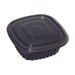 Cassolette carré noire micro-ondable 13,7 cm x 13,7 cm H 4,5 cm 400ml - 500 unités