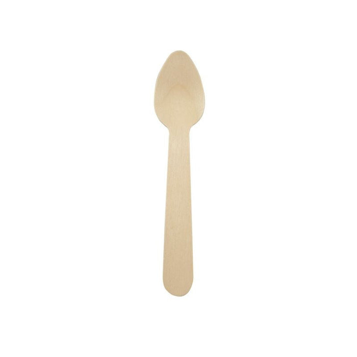 Cuillère à café 11 cm bois - 100 unités