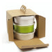 Boîte à emporter carton kraft brun "Coup de poing" 17,6 cm x 17,6 cm x 15 cm - 25 unités