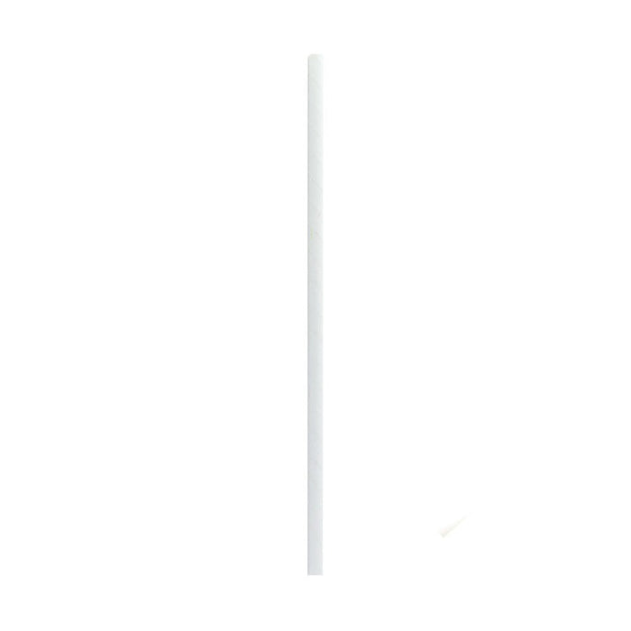 Chalumeau papier blanc emballé individuellement - Ø 0,6 cm - 500 unités