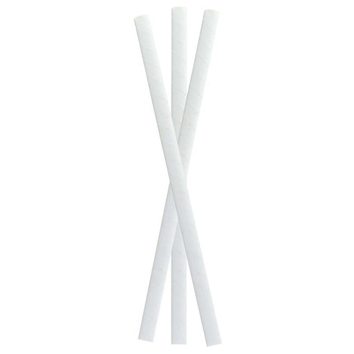 Chalumeau papier blanc pour smoothie - Ø 0,8 cm - 500 unités