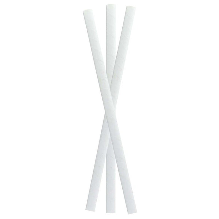 Chalumeau papier blanc pour smoothie - Ø 0,8 cm - 500 unités