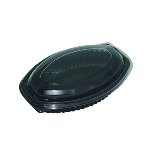 Cassolette plastique PP ovale noire 500 ml 20,7 cm x 14,3 cm x 3,7 cm - 125 unités