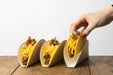 Etui tacos carton kraft et blanc - 15 cm x 7 cm x 2 cm - ambiance