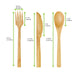Kit couverts bambou 3/1, emballage kraft - 16 cm - 50 unités