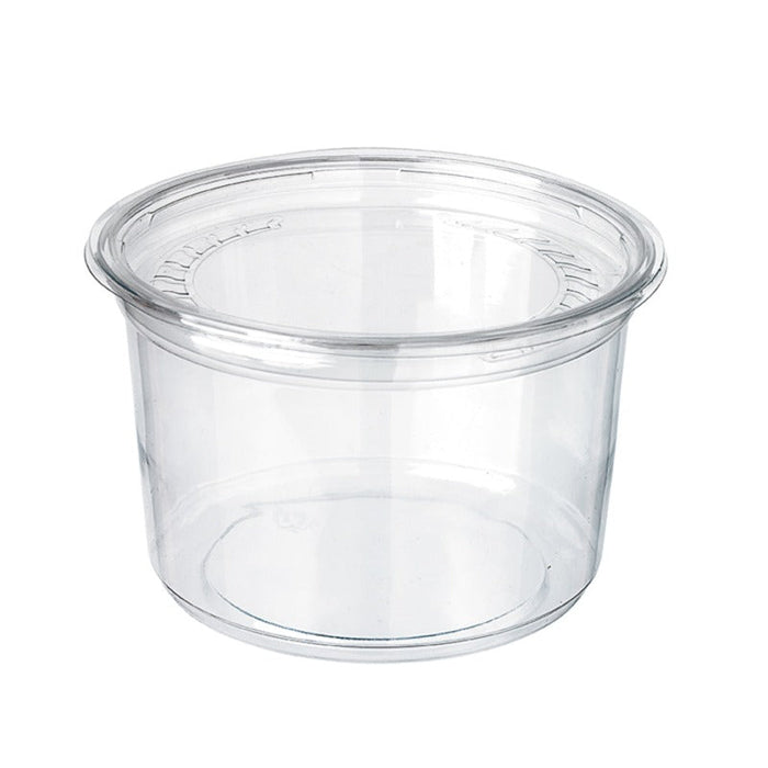 Pot Deli rond PET transparent 750 ml - Ø 11,7 cm - H 10,7 cm - 25 unités