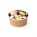 Pot "Deli" rond en carton décor brun 480 ml - Ø 11 cm - H 7 cm - 25 unités