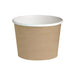 Pot "Deli" rond en carton décor brun 650 ml - Ø 11,4 cm - H 9,9 cm - 50 unités