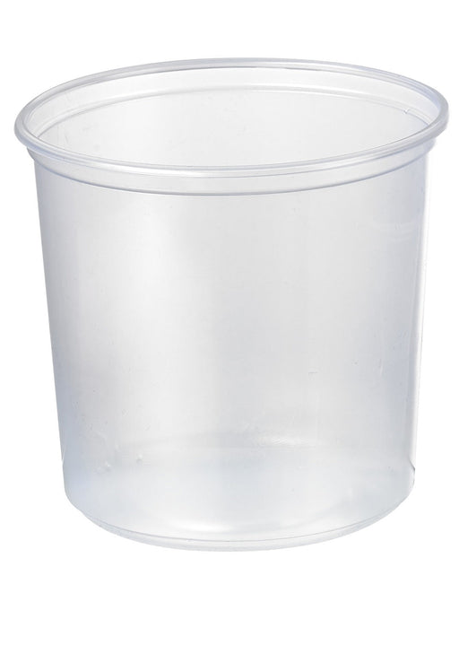 Pot Deli rond PP transparent 750 ml - Ø 11,6 cm - H 10,5 cm - 50 unités