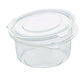 Pot Deli rond PET avec couvercle plat attaché 400 ml - Ø 11,5 cm - H 6 cm - 50 unités
